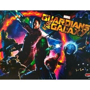 Guardians Of The Galaxy Pro Edition Original Pinball Translite Artwork Marvel